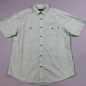 Howler Bros Aransas Shirt Mens Large Short Sleeve Button Up Geometric Print EUC